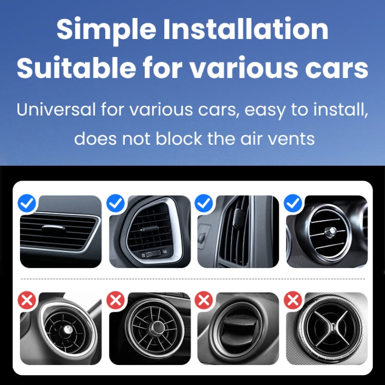 USAMS US-ZJ075 Magnetic Car Air Vent Phone Holder(Black) - Universal Car Holders by USAMS | Online Shopping UK | buy2fix