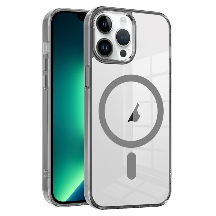 For iPhone 13 Pro Ice Color Magnetic Series TPU Hybrid Acrylic Magsafe Phone Case(Grey) - iPhone 13 Pro Cases by buy2fix | Online Shopping UK | buy2fix