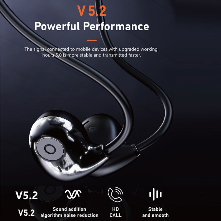 Hileo Hi72 Wireless Bluetooth Hanging Neck Earphone(Black) - Sport Earphone by Hileo | Online Shopping UK | buy2fix