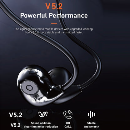 Hileo Hi72 Wireless Bluetooth Hanging Neck Earphone(Black) - Sport Earphone by Hileo | Online Shopping UK | buy2fix