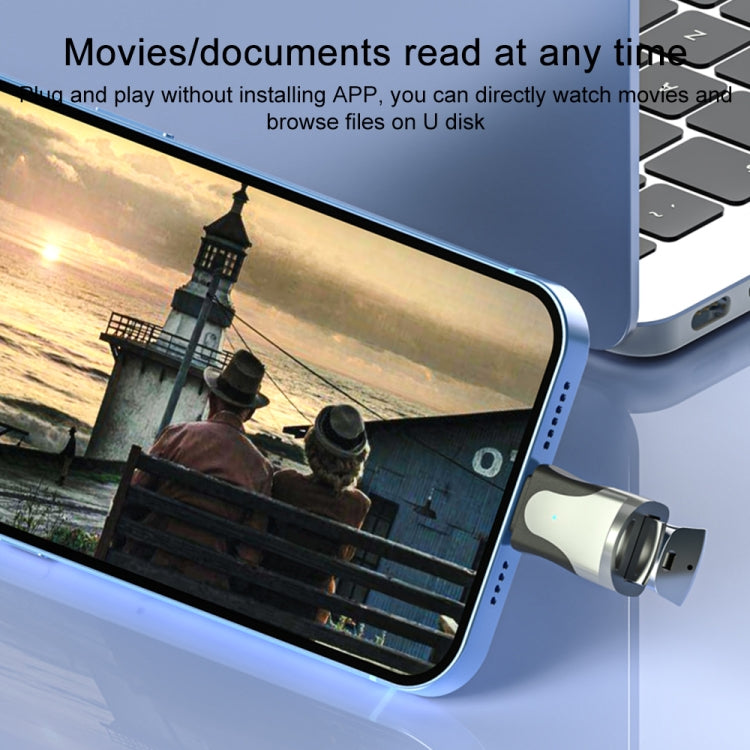 USB to 8 Pin Multifunction OTG Apapter(Silver) by buy2fix