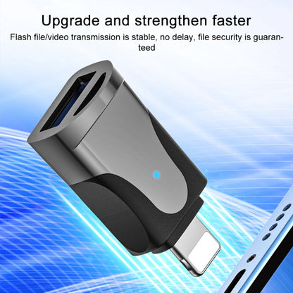 USB to 8 Pin Multifunction OTG Apapter(Silver) by buy2fix