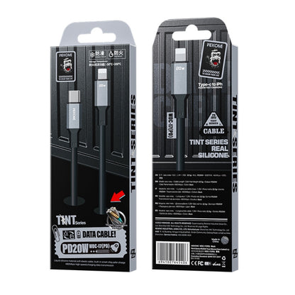 WK WDC-17 PD 20W USB-C/Type-C to 8 Pin Silicone Data Cable, Length: 1.2m(Black) - 2 in 1 Cable by WK | Online Shopping UK | buy2fix