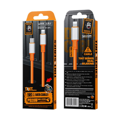 WK WDC-17 PD 20W USB-C/Type-C to 8 Pin Silicone Data Cable, Length: 1.2m(Orange) - 2 in 1 Cable by WK | Online Shopping UK | buy2fix