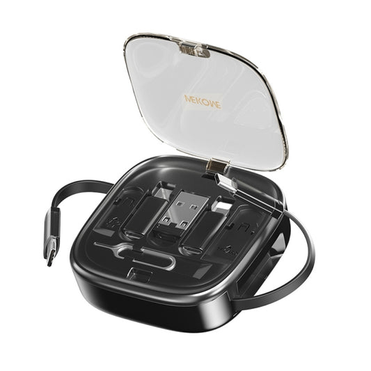 WK WDC-15 Pioneer Series 65W USB-C/Type-C to USB-C/Type-C Multifunctional Telescopic Storage Data Cable, Length: 1m(Black) - Multifunction Cable by WK | Online Shopping UK | buy2fix