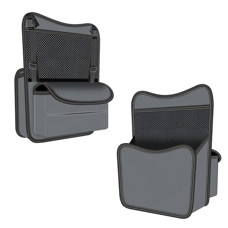 3054 Napa Texture Leather Car Center Console Storage Bag(Grey) by buy2fix