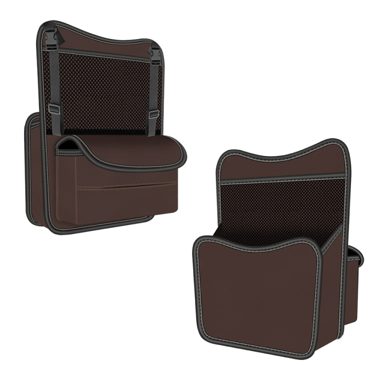3054 Napa Texture Leather Car Center Console Storage Bag(Brown) by buy2fix