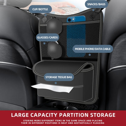 3054 Napa Texture Leather Car Center Console Storage Bag(Black) by buy2fix