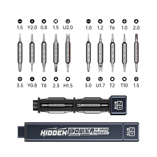 JAKEMY JM-8195 21 in 1 S-2 Bits Square Handle Design Screwdriver(Blue) - Screwdriver Set by JAKEMY | Online Shopping UK | buy2fix
