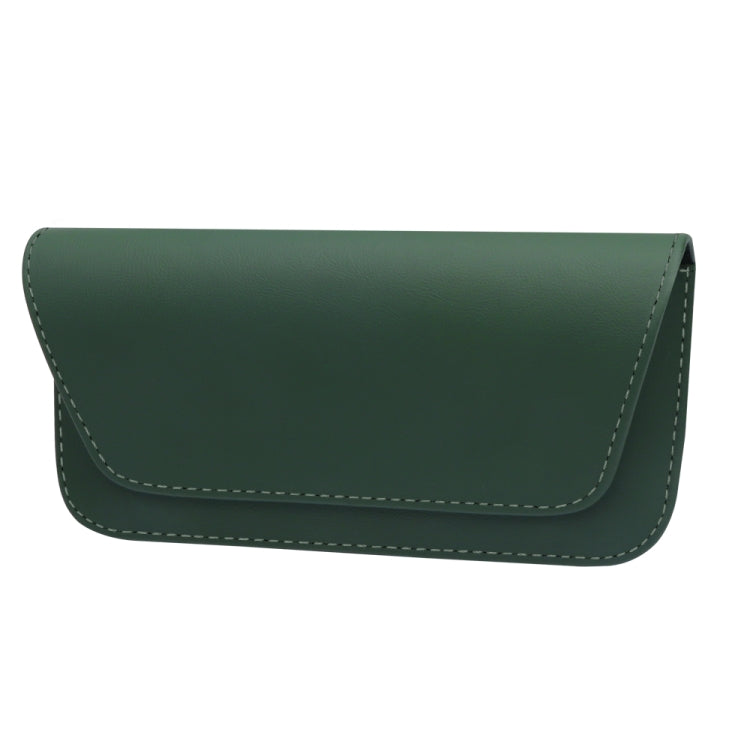 3064 Napa Texture Leather Car Glasses Storage Bag(Olive Green) by buy2fix