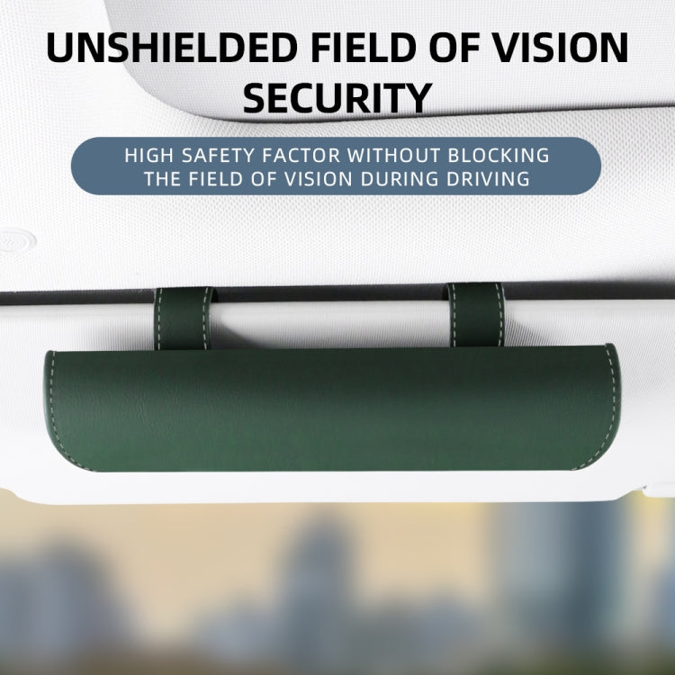 3064 Napa Texture Leather Car Glasses Storage Bag(Black) by buy2fix