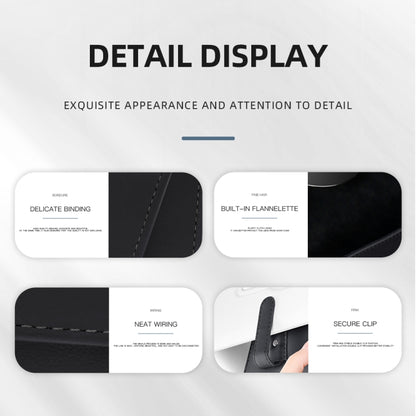 3064 Napa Texture Leather Car Glasses Storage Bag(Black) by buy2fix