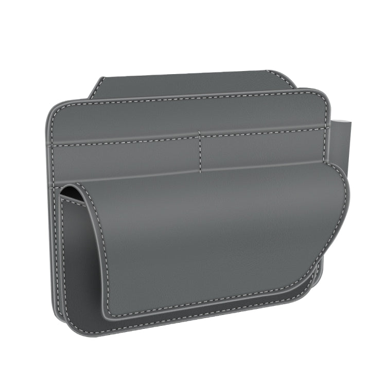 3073 Napa Texture Leather Car Removable Glasses Storage Bag(Grey) by buy2fix