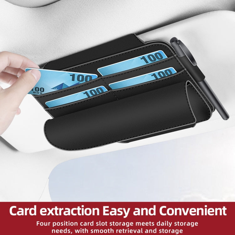 3073 Napa Texture Leather Car Removable Glasses Storage Bag(Black) by buy2fix