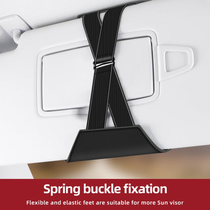 3073 Napa Texture Leather Car Removable Glasses Storage Bag(Black) by buy2fix