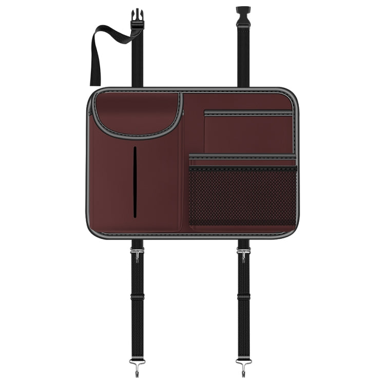 3087 Napa Texture Leather Car Seat Back Storage Bag(Red) by buy2fix