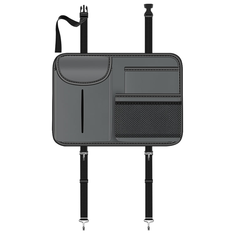 3087 Napa Texture Leather Car Seat Back Storage Bag(Grey) by buy2fix