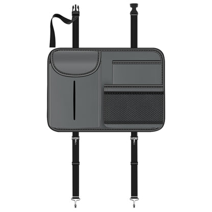 3087 Napa Texture Leather Car Seat Back Storage Bag(Grey) by buy2fix