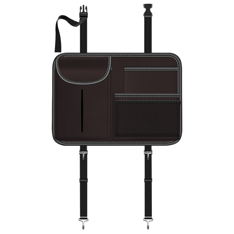 3087 Napa Texture Leather Car Seat Back Storage Bag(Brown) by buy2fix