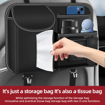 3087 Napa Texture Leather Car Seat Back Storage Bag(Grey) by buy2fix