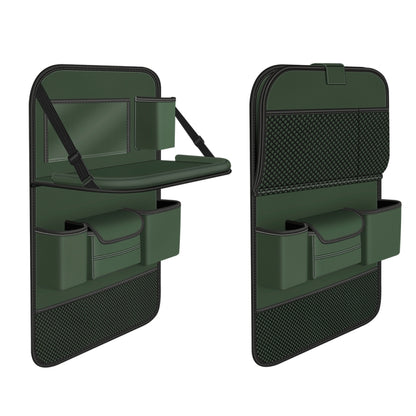 4041 Napa Texture Leather Car Seat Back Storage Bag Folding Dining Table(Olive Green) by buy2fix