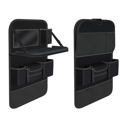 4041 Napa Texture Leather Car Seat Back Storage Bag Folding Dining Table(Black) by buy2fix