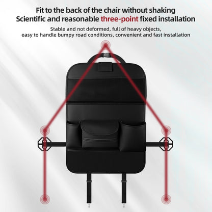 4041 Napa Texture Leather Car Seat Back Storage Bag Folding Dining Table(Brown) by buy2fix