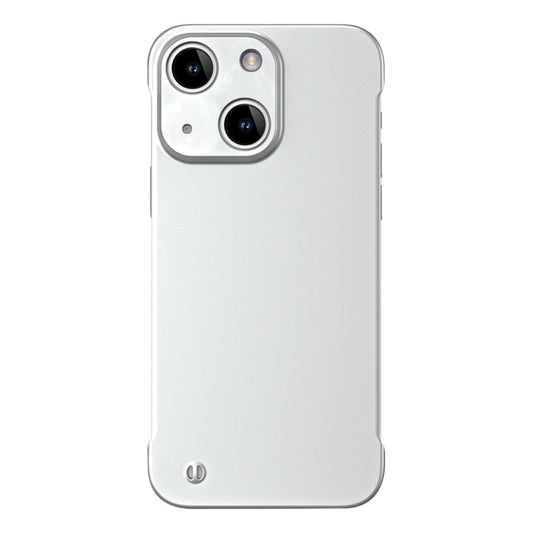 For iPhone 15 Frameless Metallic Paint Hybrid PC Phone Case(Space Silver) - iPhone 15 Cases by buy2fix | Online Shopping UK | buy2fix