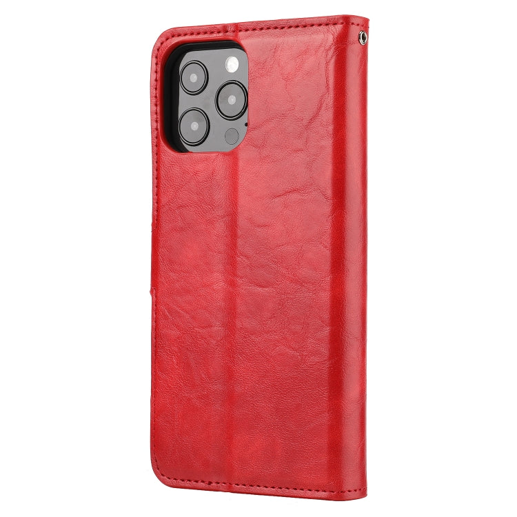 For iPhone 15 Pro Max Crazy Horse Texture Detachable Horizontal Flip PU Case(Red) - iPhone 15 Pro Max Cases by buy2fix | Online Shopping UK | buy2fix