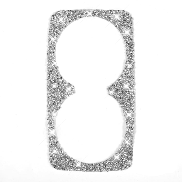 For Ford Mustang Mach E 2021 Car Rear Seat Cup Holder Frame Diamond Decorative Sticker by buy2fix