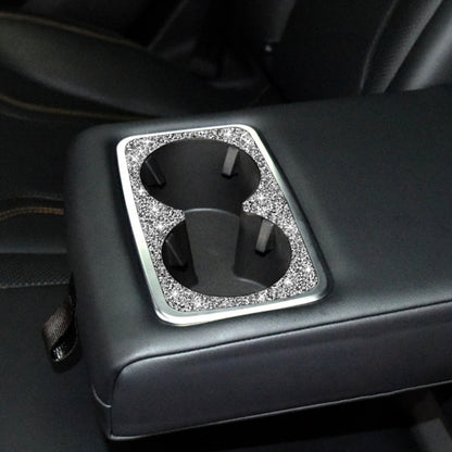 For Ford Mustang Mach E 2021 Car Rear Seat Cup Holder Frame Diamond Decorative Sticker by buy2fix