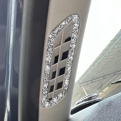 For Ford Mustang Mach E 2021 Car Door Pillar Air Outlet Diamond Decorative Sticker by buy2fix