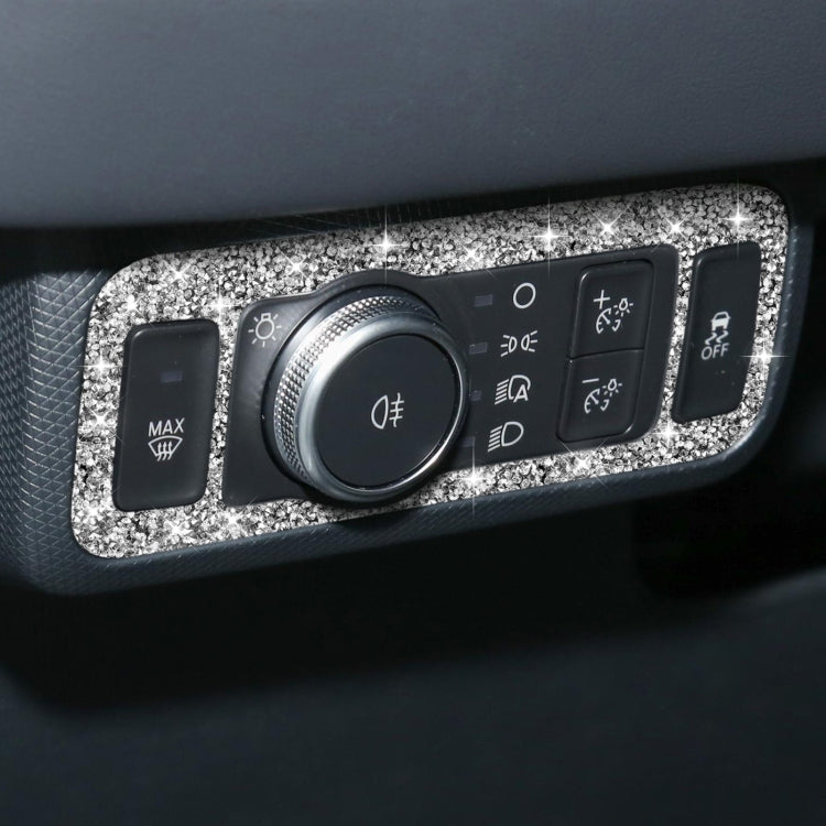 For Ford Mustang Mach E 2021 Car Headlight Switch Panel Diamond Decorative Sticker by buy2fix