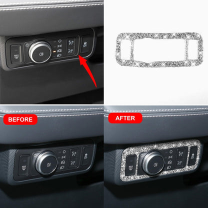 For Ford Mustang Mach E 2021 Car Headlight Switch Panel Diamond Decorative Sticker by buy2fix