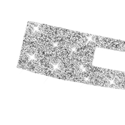 For Ford Mustang Mach E 2021 4 in 1 Car Window Lift Panel Diamond Decorative Sticker, Left Drive by buy2fix