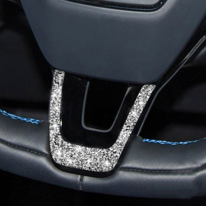 For Ford Mustang Mach E 2021 Car Steering Wheel Diamond Decorative Sticker by buy2fix