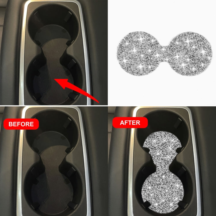 For Ford Mustang Mach E 2021 Car Small Cup Base Diamond Decorative Sticker by buy2fix