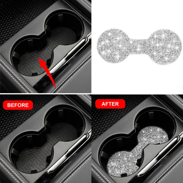 For Ford Mustang Mach E 2021 Car Large Cup Base Diamond Decorative Sticker by buy2fix