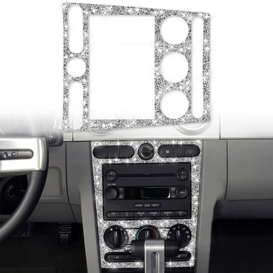 For Ford Mustang 2005-2009 Car Air Conditioning Control Panel Diamond Decorative Sticker, Left Drive by buy2fix