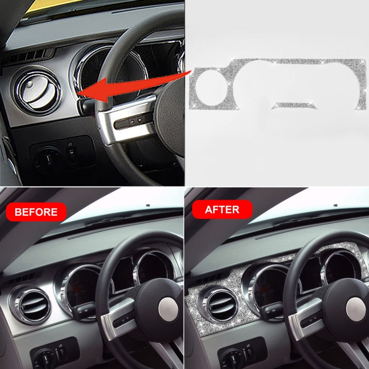 For Ford Mustang 2005-2009 Car Dashboard Frame Diamond Decorative Sticker, Left Drive by buy2fix