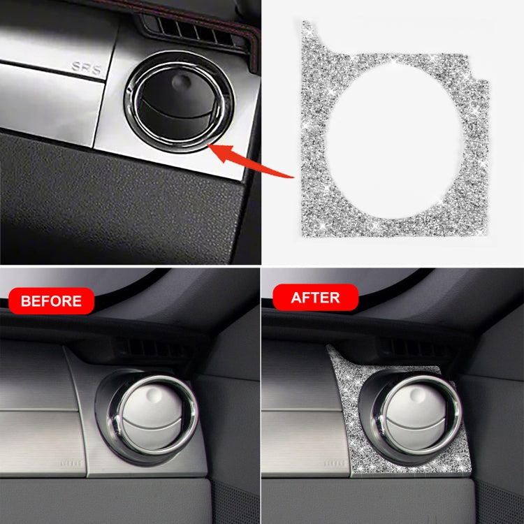 For Ford Mustang 2005-2009 Car Right Air Outlet Diamond Decorative Sticker, Left Drive by buy2fix