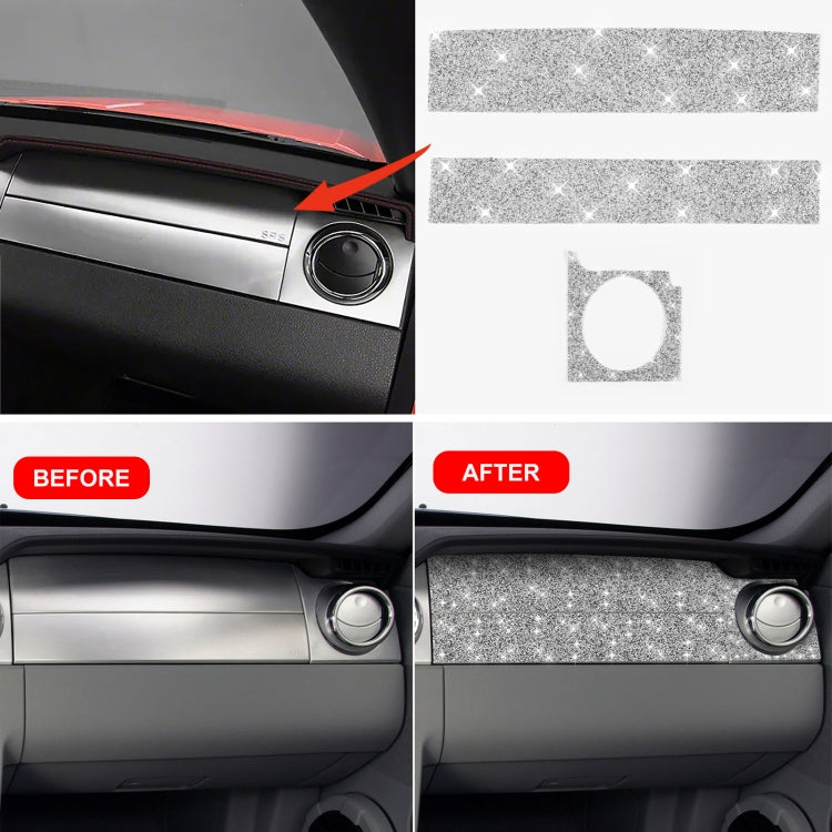 For Ford Mustang 2005-2009 Upper Part of Right Dashboard Diamond Decorative Sticker, Left Drive by buy2fix
