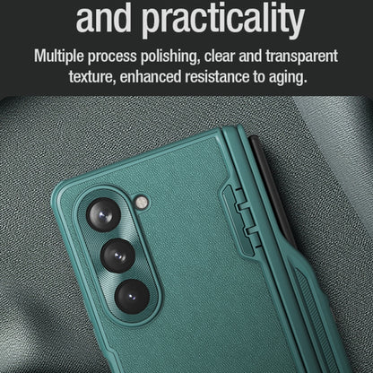 For Samsung Galaxy Z Fold5 NILLKIN CamShield Fold Series PC + TPU Phone Case with Pen Slot(Green) - Galaxy Z Fold5 Cases by NILLKIN | Online Shopping UK | buy2fix