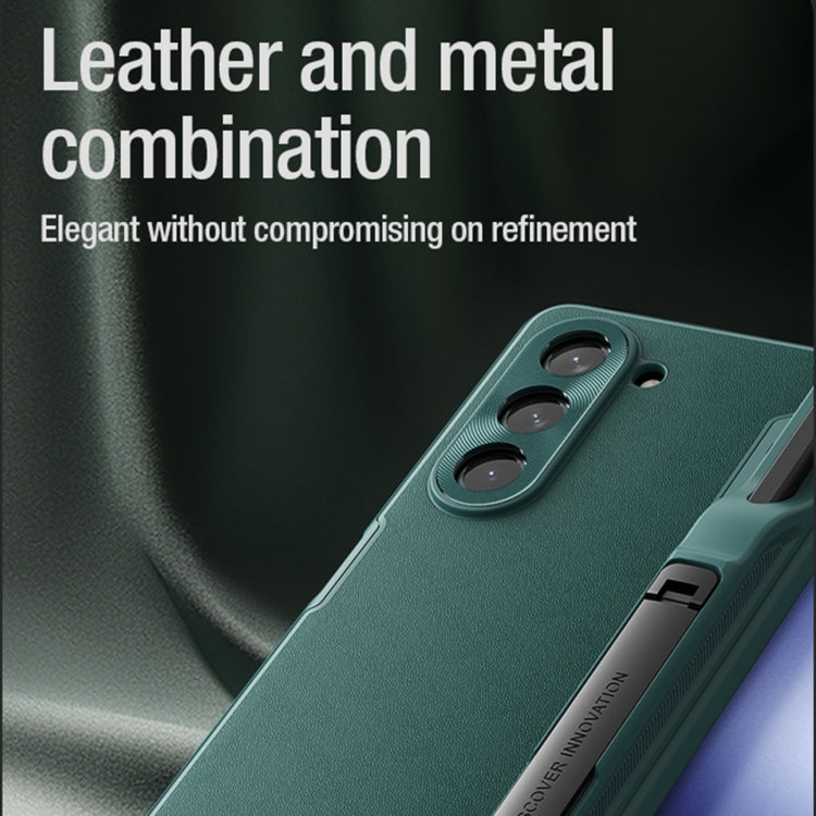 For Samsung Galaxy Z Fold5 NILLKIN CamShield Fold Series PC + TPU Phone Case with Pen Slot(Green) - Galaxy Z Fold5 Cases by NILLKIN | Online Shopping UK | buy2fix
