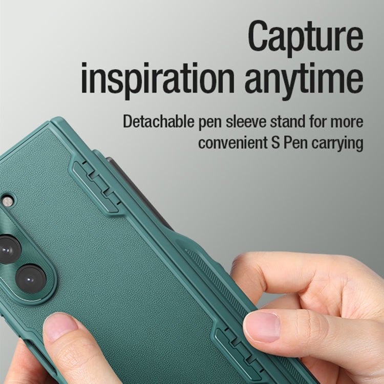 For Samsung Galaxy Z Fold5 NILLKIN CamShield Fold Series PC + TPU Phone Case with Pen Slot(Green) - Galaxy Z Fold5 Cases by NILLKIN | Online Shopping UK | buy2fix