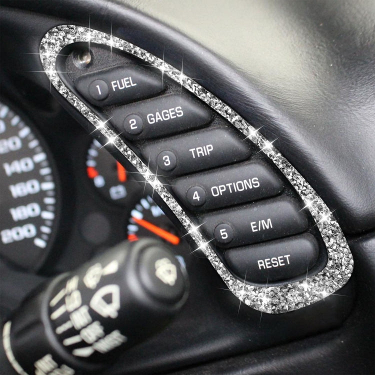 For Chevrolet Corvette C5 1998-2004 2 in 1 Both Sides of Car Speedometer Diamond Decorative Sticker, Left Drive by buy2fix