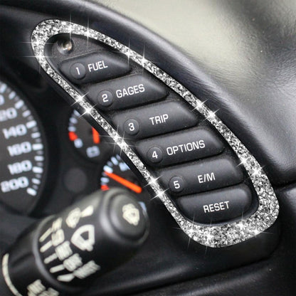 For Chevrolet Corvette C5 1998-2004 2 in 1 Both Sides of Car Speedometer Diamond Decorative Sticker, Left Drive by buy2fix