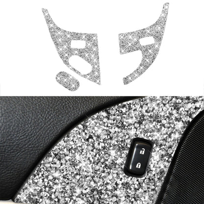 For Chevrolet Corvette C6 2005-2013 Car Door Lock Panel Diamond Decorative Sticker, Left Drive by buy2fix