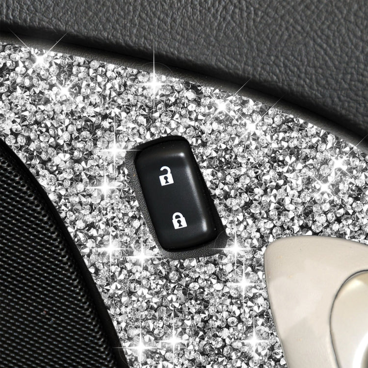 For Chevrolet Corvette C6 2005-2013 Car Door Lock Panel Diamond Decorative Sticker, Left Drive by buy2fix