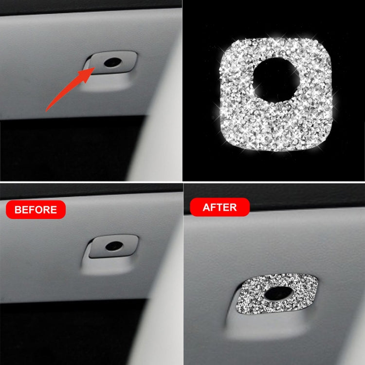 For Chevrolet Corvette C6 2005-2013 Car Passenger Side Storage Box Diamond Decorative Sticker, Left Drive by buy2fix